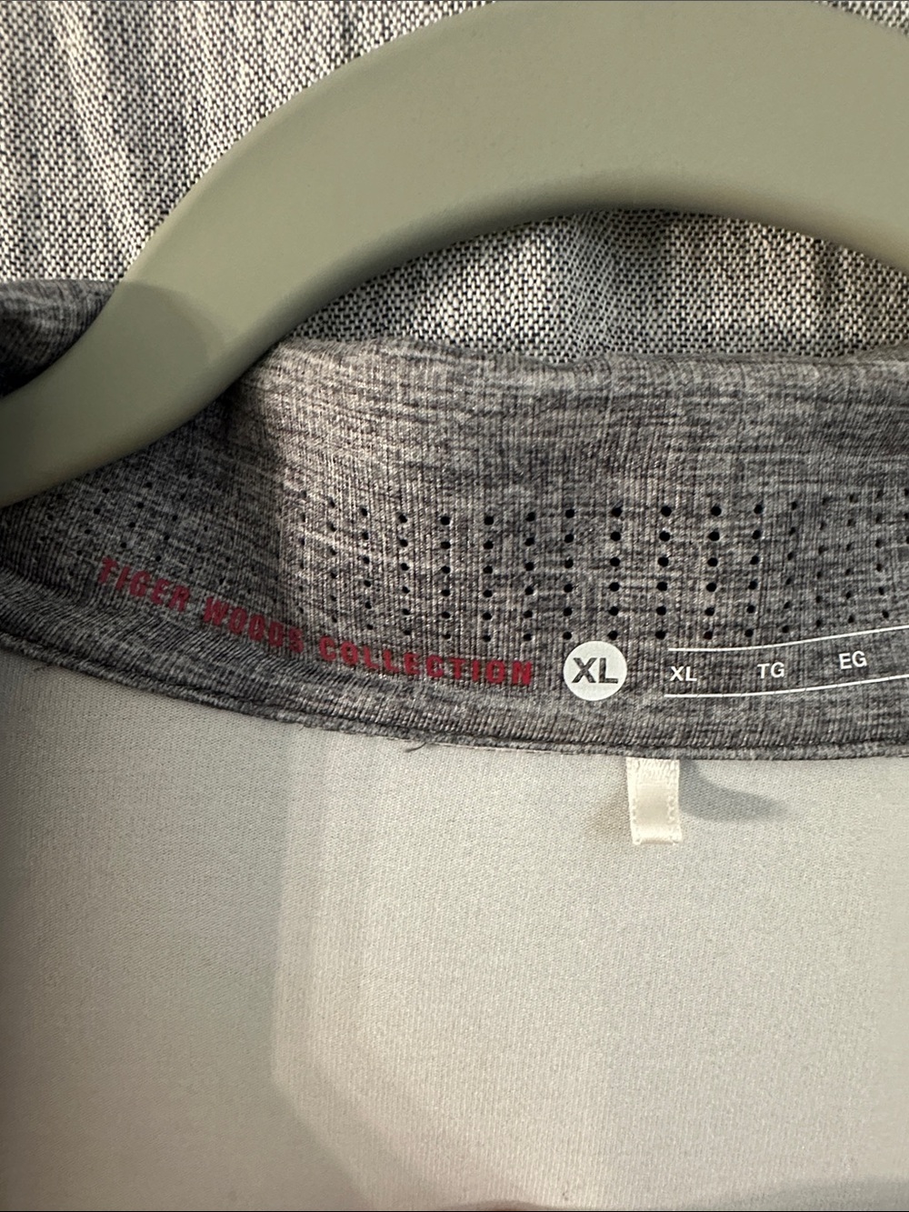 Nike Men’s Gray, Orange and White Dri-FIT Striped Polo - Picture 2 of 7